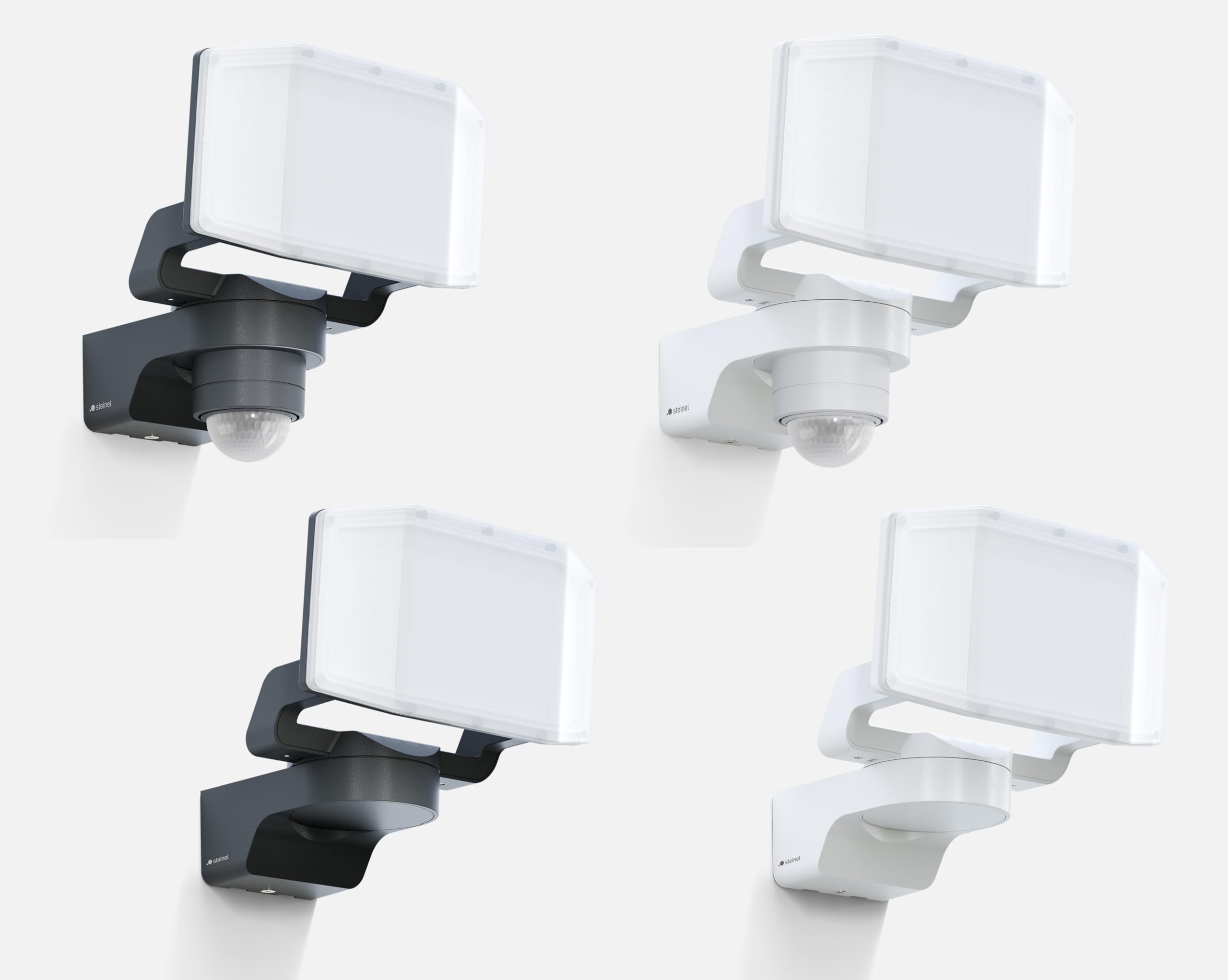 Steinel LED Strahler XLED PRO Expanse SC Anthrazit, 240°/12 m Bewegungsmelder, smartes Panorama Flutlicht, LED Panel voll schwenkbar, 3000K, IP54