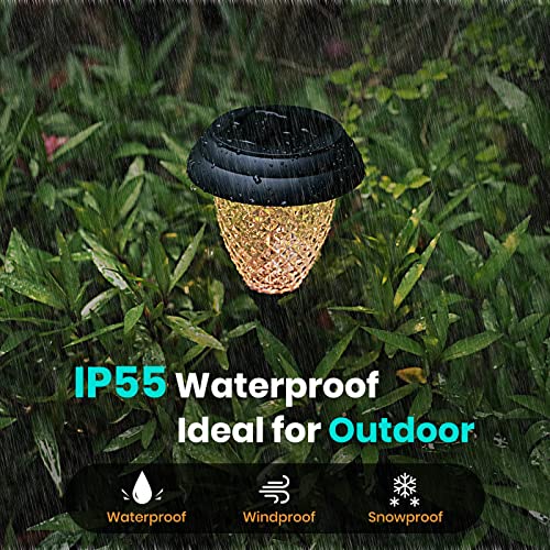 Bunee Solar Pathway Lights Outdoor 8 Pack Color Changing Solar Lights Outdoor Waterproof For Garden, Auto On/Off Led Solar Powered Landscape Lights For Yard Lawn Path Walkway (Warm White) #TOP3
