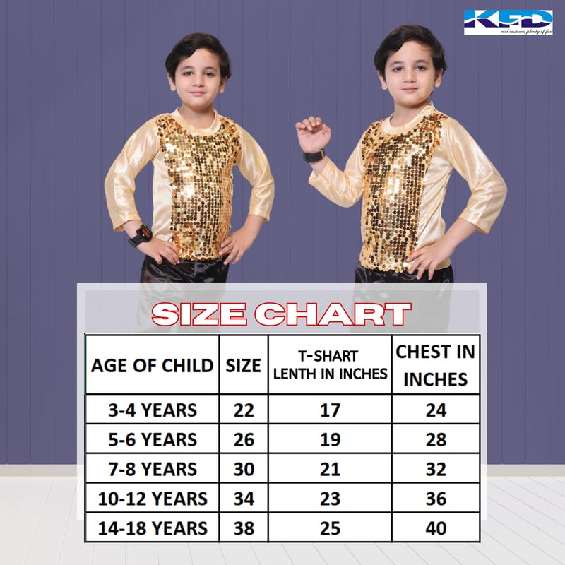 Image of Kaku Fancy Dresses Lycra T-Shirt For Kids, Dance Costume For Boy & Girls