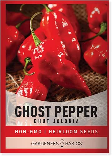 Gardeners Basics, Ghost Pepper Seeds for Planting Spicy Hot -