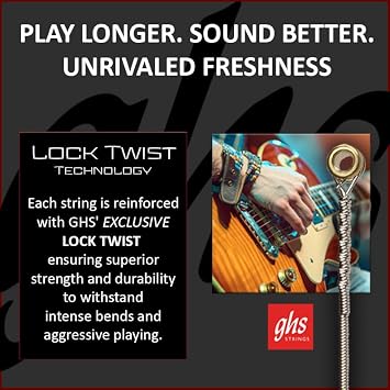 GHS Strings, DYXL Boomers, Nickel Plated Steel Electric Guitar Strings, Legendary Strength, Consistent Intonation, Long Lasting Brightness, Tone & Sustain. Wound 3rd (G), 10-46, XLT Gauge, 10 Pack