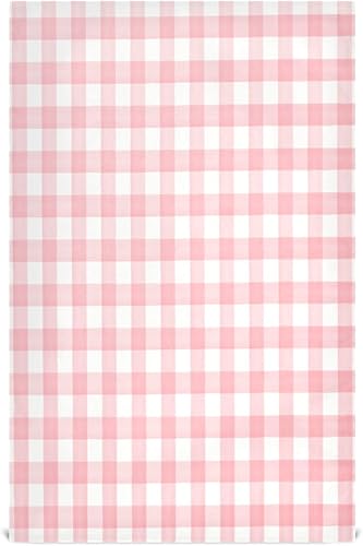 Miniatura 1 de FUGIDOG Juego de 4 paños de cocina a cuadros blancos y rosados, ultra suaves, absorbentes, toallas de cocina, toallas de mano, paños de limpieza