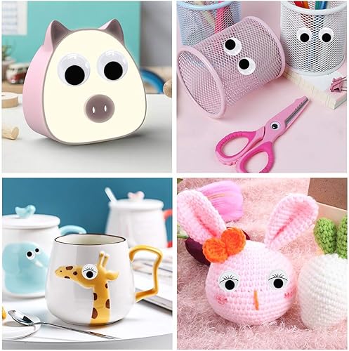 Miniatura 6 de 1210pcs Googly Wiggle Eyes Self Adhesive, for Craft Sticker Multi Sizes 4mm to 25mm for DIY by ZZYI