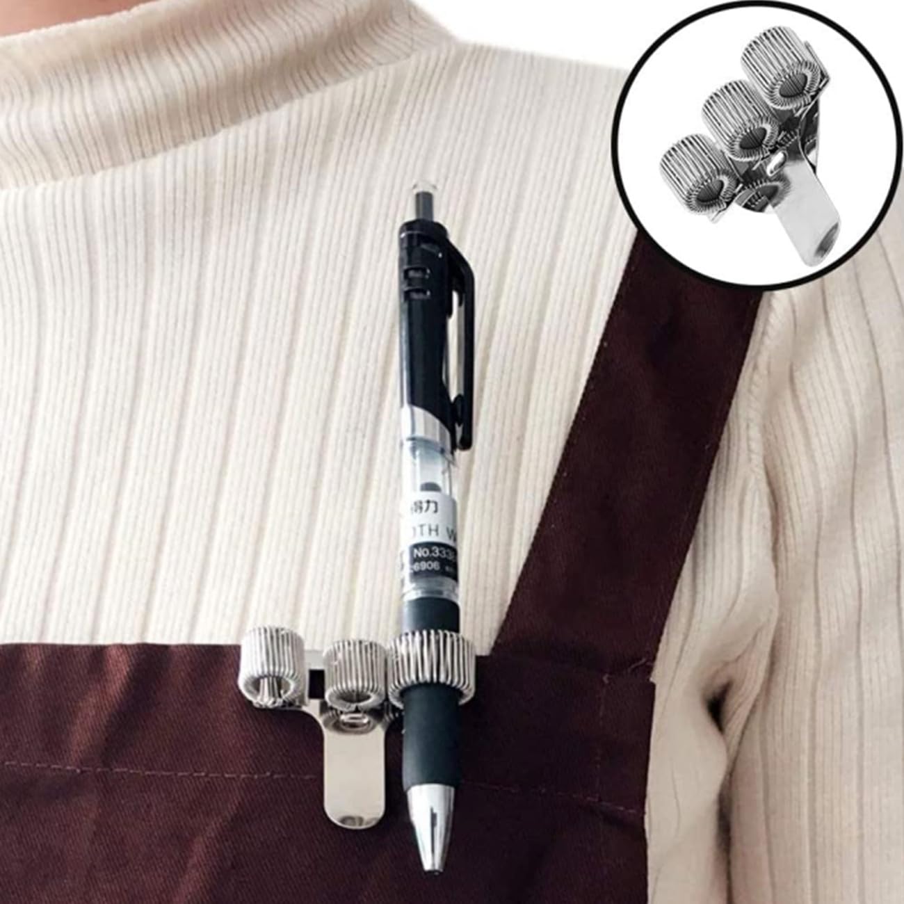 Penhouder, 3 stuks met 3 gaten, roestvrij stalen, pennenhouder, casbag, verpleegsteraccessoires, verzorgingsaccessoires voor arts en verpleegsters Penhouder, 3 stuks met 3 gaten, roestvrij stalen, pennenhouder, casbag, verpleegsteraccessoires, verzorgingsaccessoires voor arts en verpleegsters