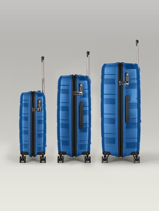 REDOLZ Essentials 10 Regular Items, blue-metallic, Kofferset (3-teilig), Suitcase set