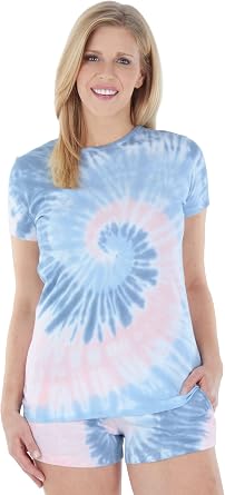 Sleepyheads Womens Cotton Short Sleeve Tie Dye Pajama Sets