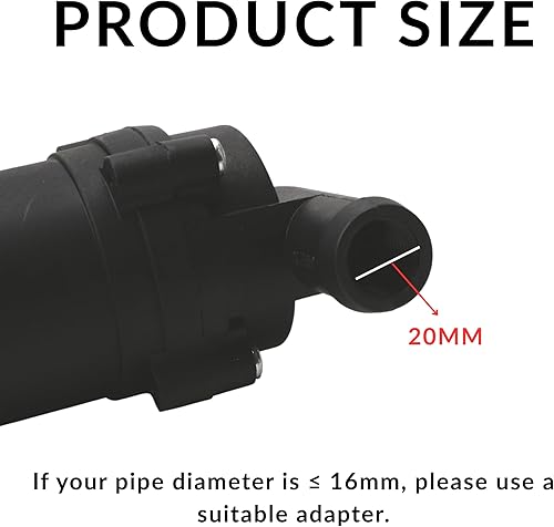 Miniatura 2 de Bomba de agua para automóvil de 12 V y 12 W, bomba de circulación eléctrica automática de refrigerante para calefacción de AC, refrigeración del