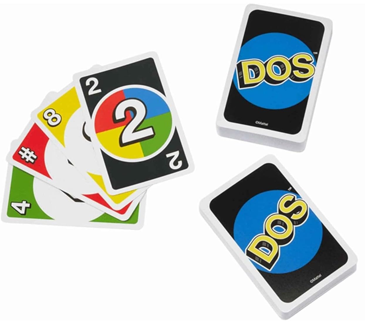 Mattel Uno No Mercy, Dos and Phase 10 Lot de 3 jeux de cartes