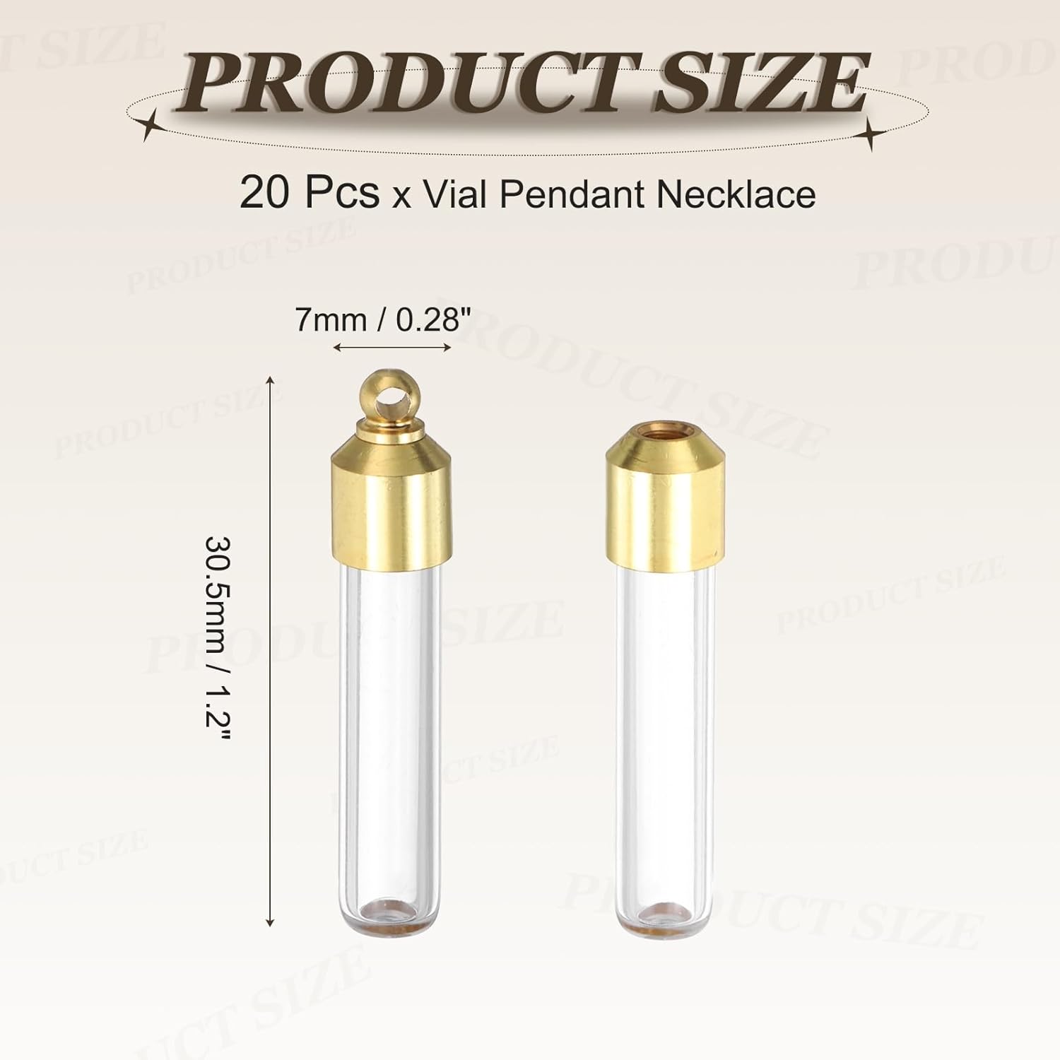 HARFINGTON Glass Vial Pendant Necklace, Perfume Bottle Necklaces Urn Container Memorial Jewelry with Screw Cap for Liquid Sand Ashes DIY Charm Souvenirs - Image 2