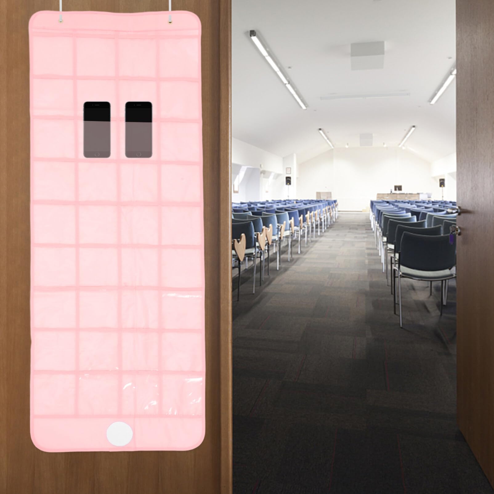 VILLCASE Hanging Phone Storage Bag for Classroom Wall-mounted Organizer Lightweight Cell Phone Holder for Easy Access and Easy to Clean for Student Use