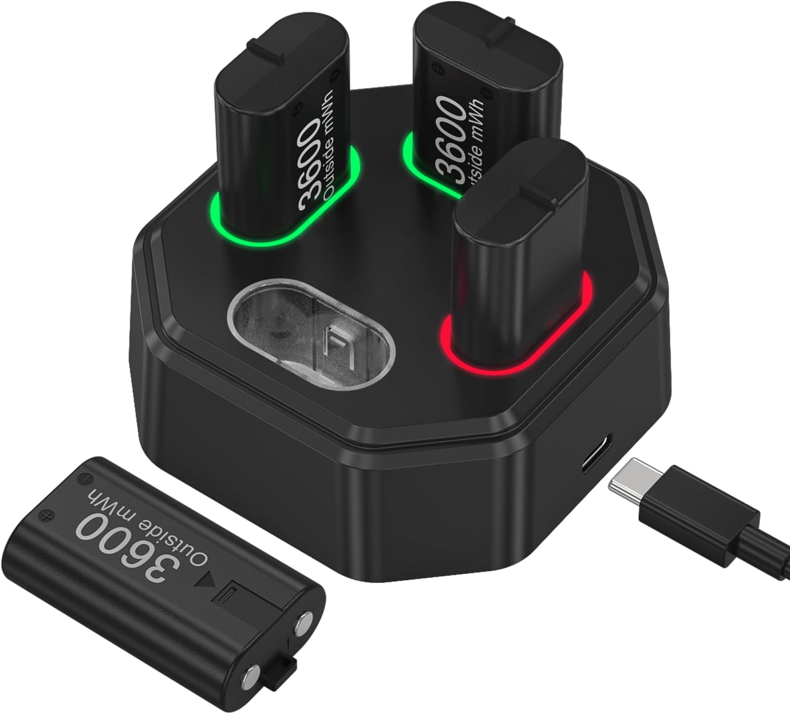 Amazon.com: Xbox Battery Pack Rechargeable with 4 Back Covers and a USB ...