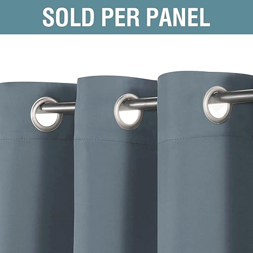 Miniatura 2 de Cortinas opacas con aislamiento térmico de 63 pulgadas de largo, panel de cortina con bloqueo de luz, ahorro de energía, ultrasuaves y lisas,