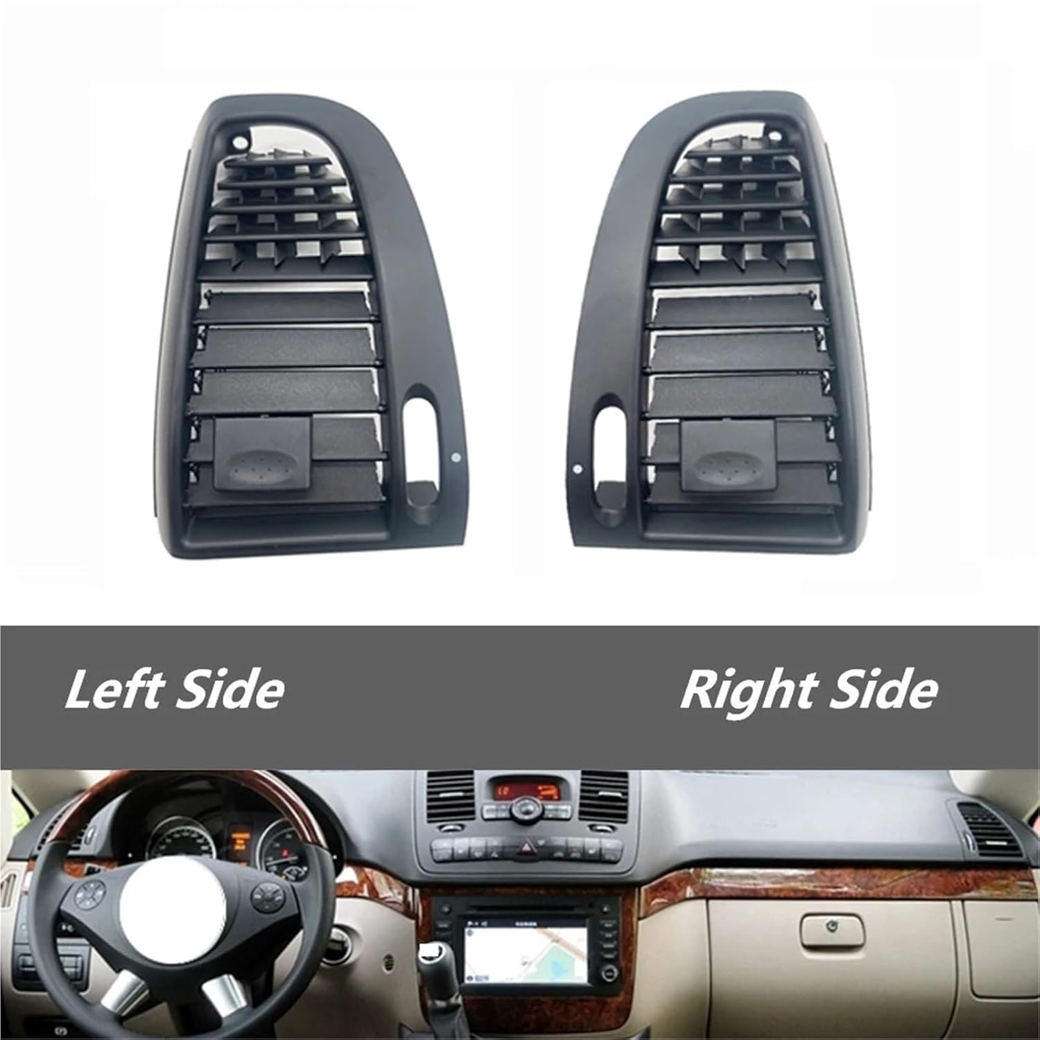 Dashboard Air Condition Air Vent Outlet Compatible for Vito Viano W636 W639 2010-2015 (1 Set)