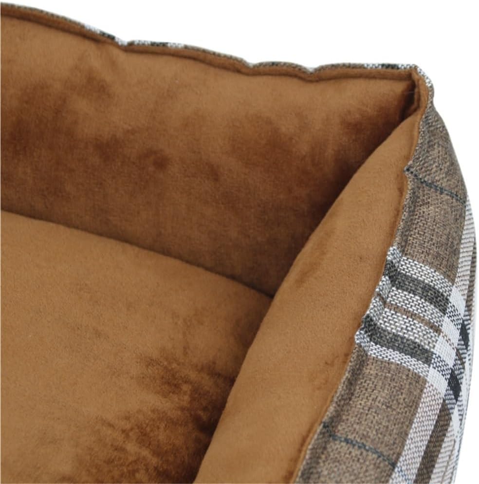 Dog Bed Washable Pet Kennel Kennel Medium-Sized Dog Kennel Four Seasons Universal Soft Pet Bed Suitable for Sleeping Pet Bed (Color : Gray, Size : 65cm*55cm*20cm) (Coffee Color 65cm*55cm*20cm)