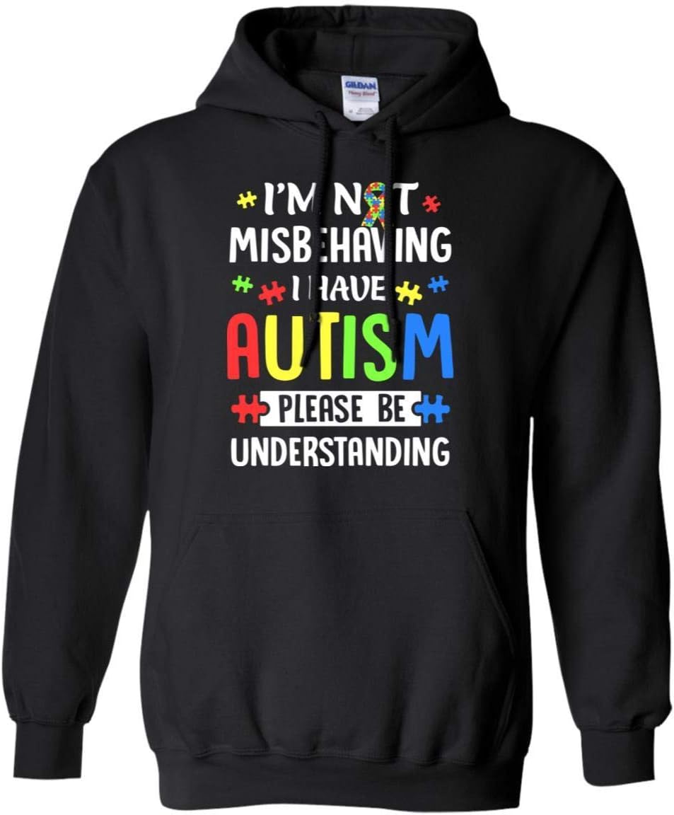 TeesPass Autism Awareness I'm Not Misbehaving I Have Autism Shirt Hoodie