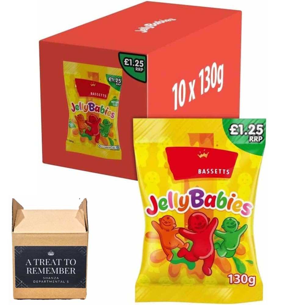 Maynards Bassetts Sweet Bags (10 x 130g, Jelly Babies)