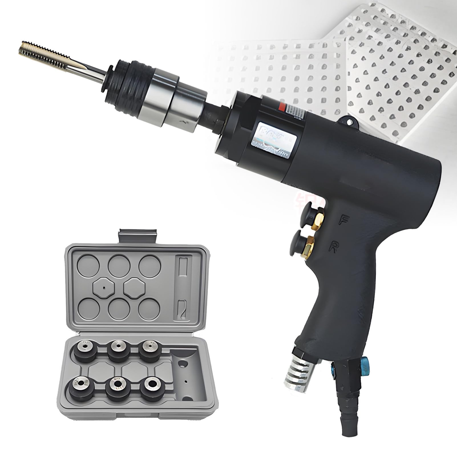 Mini Pistola de roscado neumática M3-M12, Ligera y portátil, Evita la Rotura de la Rosca, Ideal para Metales Blandos como Aluminio, Cobre y plástico.