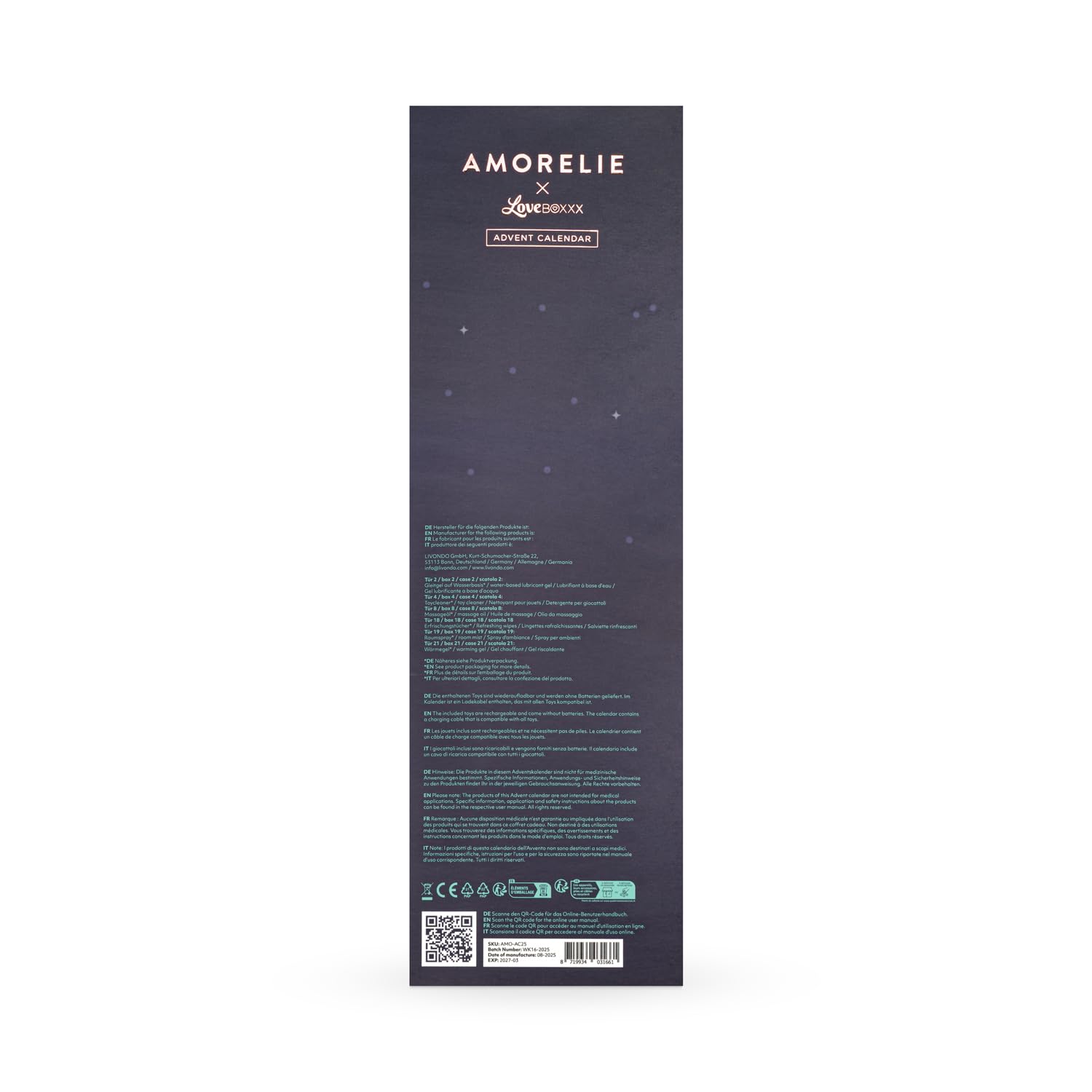 Calendrier de l’Avent AMORELIE 2025 – L’Original