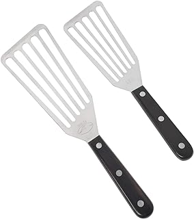 Fish Spatula, 2 Pack Stainless Steel Metal Spatula, Slotted Spatulas for Cooking, Flipping, Turning, Frying and Grilling
