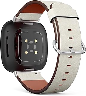 CJBROES Replacement Leather Watch Band, Compatible with Fitbit Versa 3 and Fitbit Sense of Wristband Bracelet Accessory - Spotted on