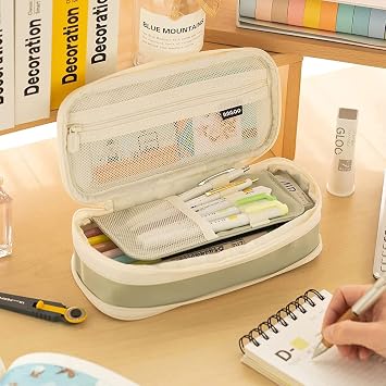 HIQE-FL Pencil Case, Large Capacity School Pencil Case