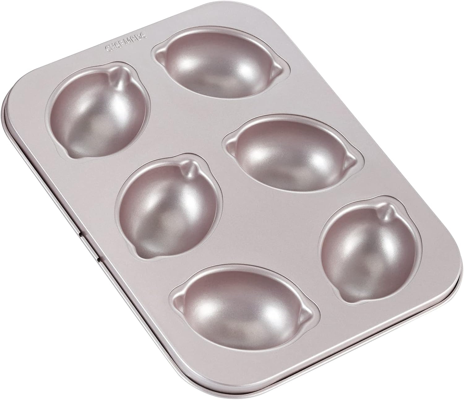 CHEFMADE Muffin Cake pan, 6-Cavity Non-Stick Lemon-Shaped Bakeware for Oven Baking (Champagne Gold)