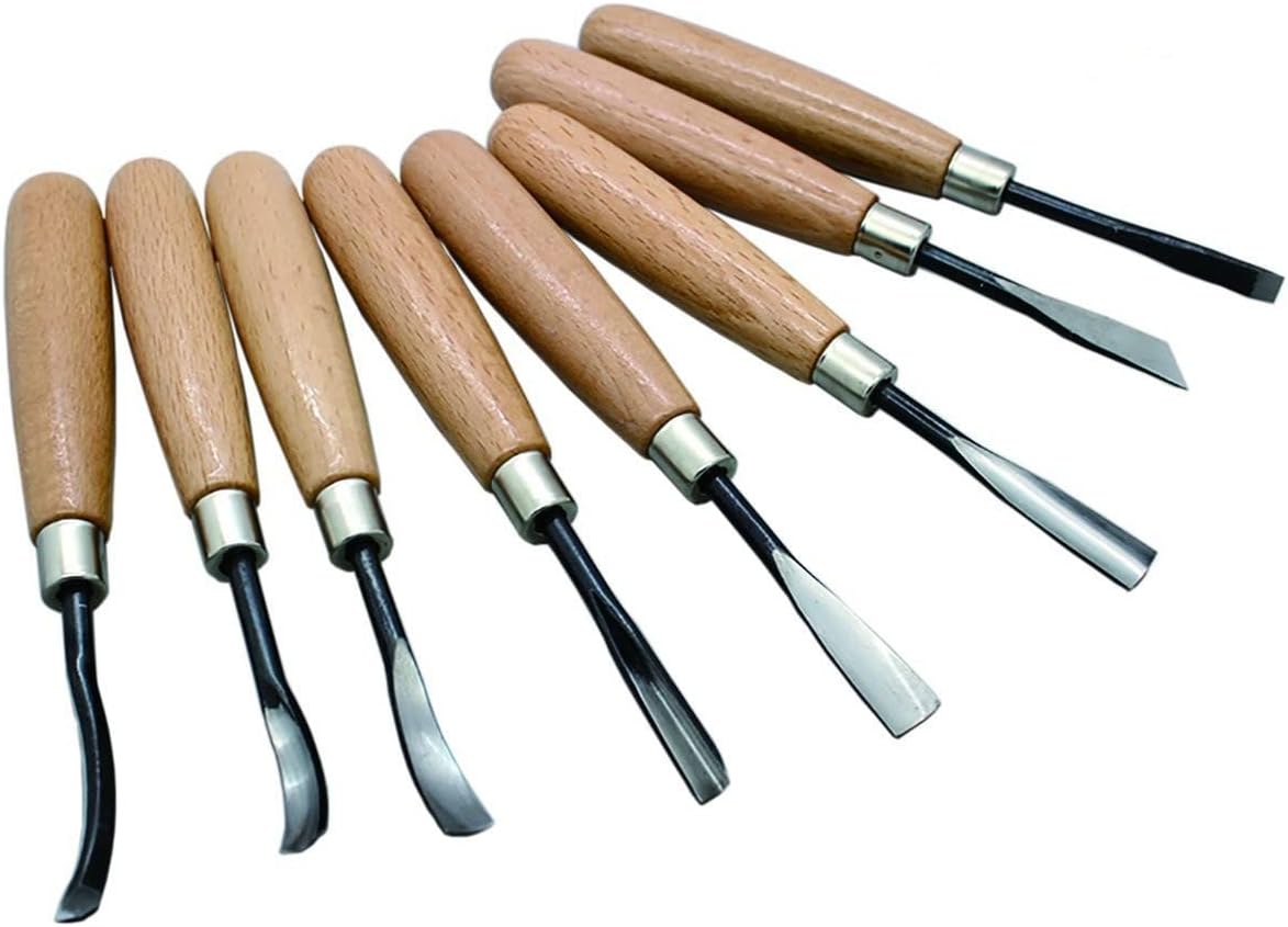 Wood Carving Gouges 8 Piece Set Wood Carving Hand Chisel Tool Carving Tools Woodworking Professional Gouges