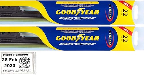 Juego de limpiaparabrisas para Land Rover Range Rover Evoque 2012-2019 Cuchillas para conductor y pasajero y pegatina para recordatorio (Assurance