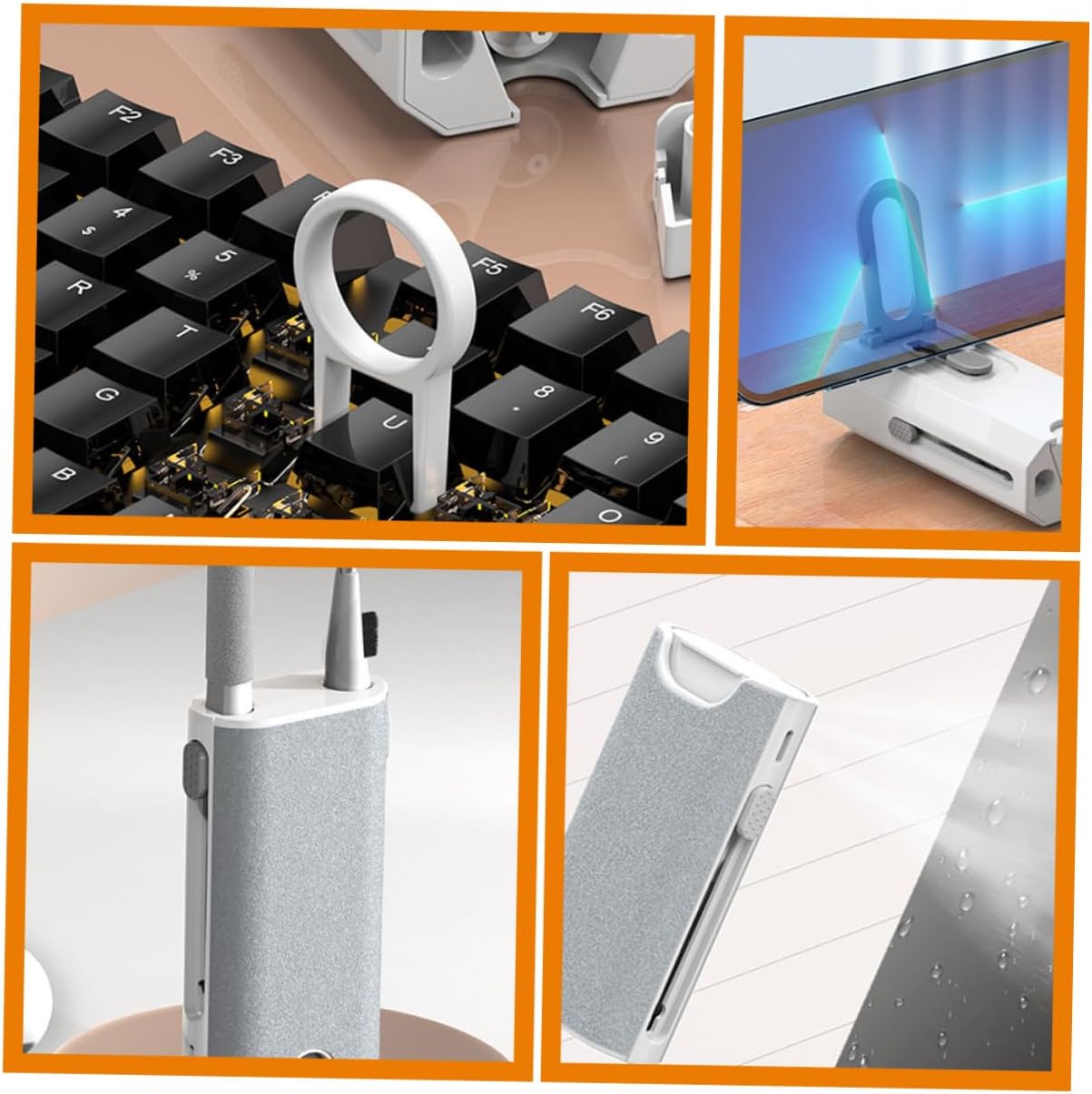 Keyboard Brush Electronics Earphone Cleaning Brush Headphone Cleaning Tools for Phone Screen Laptop Screen