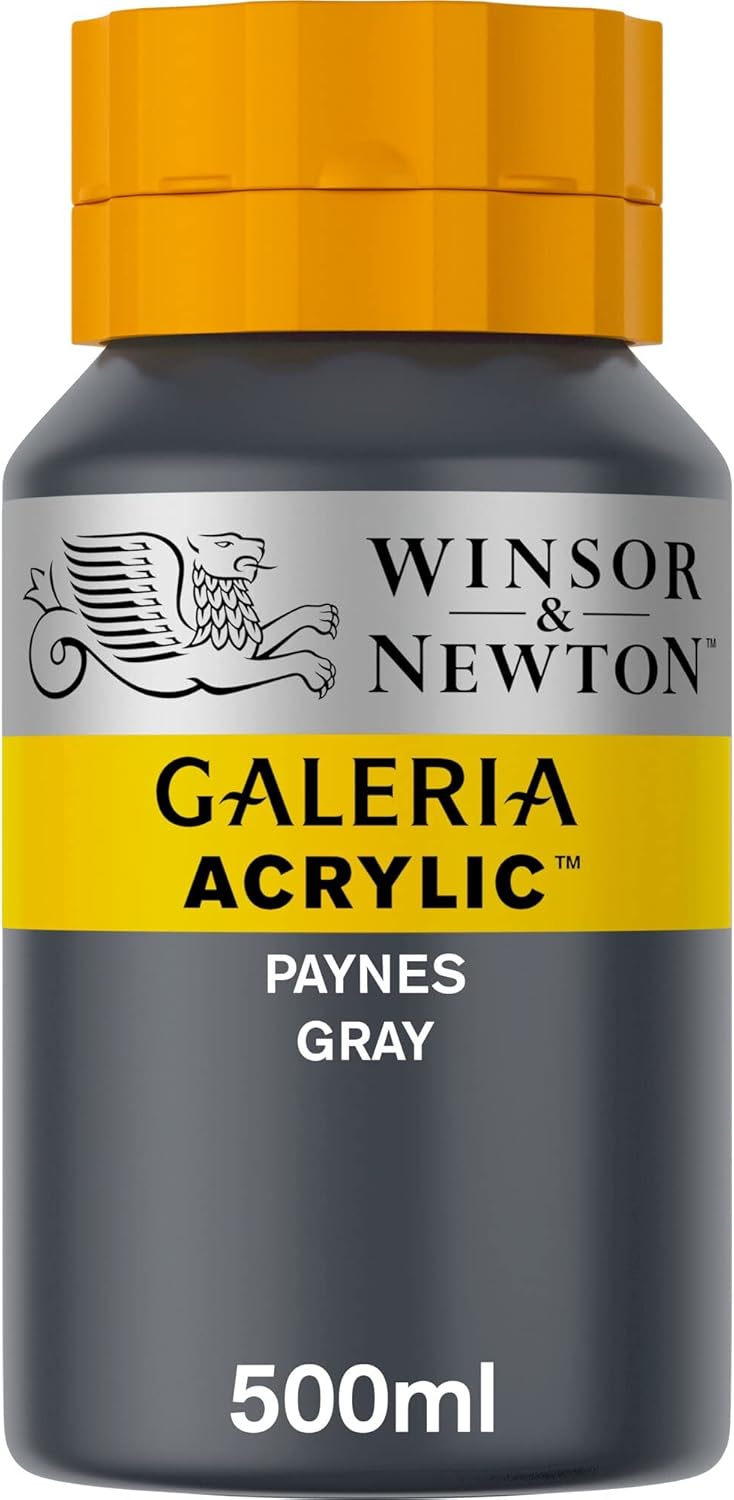 Winsor & Newton Series 1 500ml Bottle Galeria Acrylic Colour with Nozzle Cap - Payne's Grey,GAL 2150465
