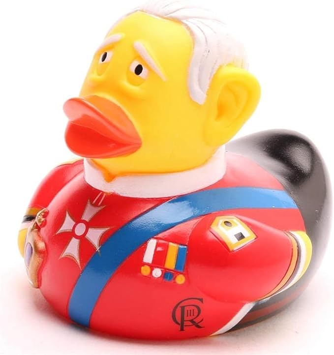 Duckshop I Badeente King Charles I Quietscheentchen Buckingham-Palast I Quietscheente I L: 10 cm I König England I Geschenk