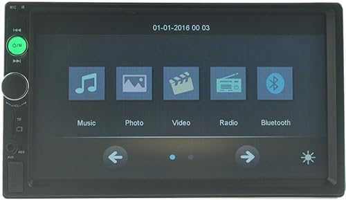 Miniatura 5 de Eaglerich coche estéreo Bluetooth Radio HD 7 pulgadas 2 DIN pantalla táctil manos libres TFUSBAUX MP3MP4 soporte cámara de visión trasera