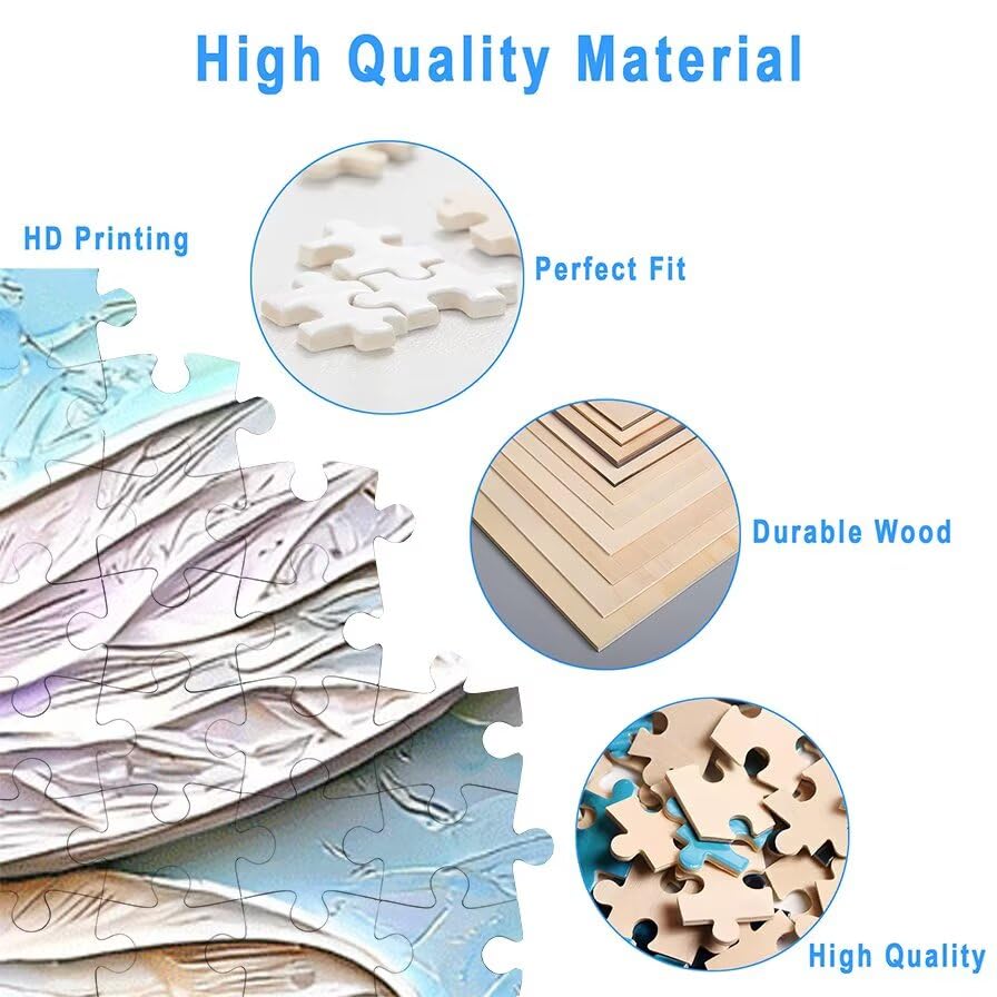 Puzzle 1500 sztuk kwiat dla dorosłych, drewniana ważka logiczna z pudełkiem na prezent dla dorosłych, wymagająca łamigłówka dla całej rodziny, puzzle na prezent dla kobiety i dekoracja domu, -6489
