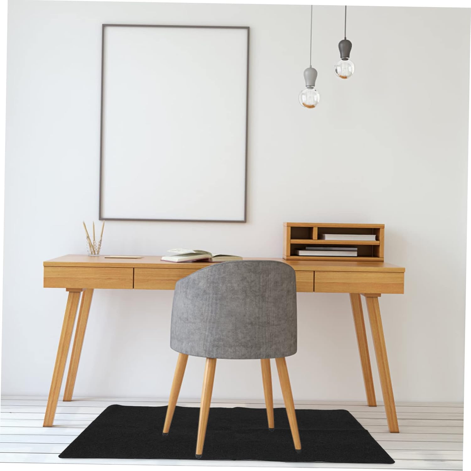 Office Chair Mat Non-Slip Desk Floor Mat Thick Polyester Chair Pad for Hardwood Tile Floors for Office