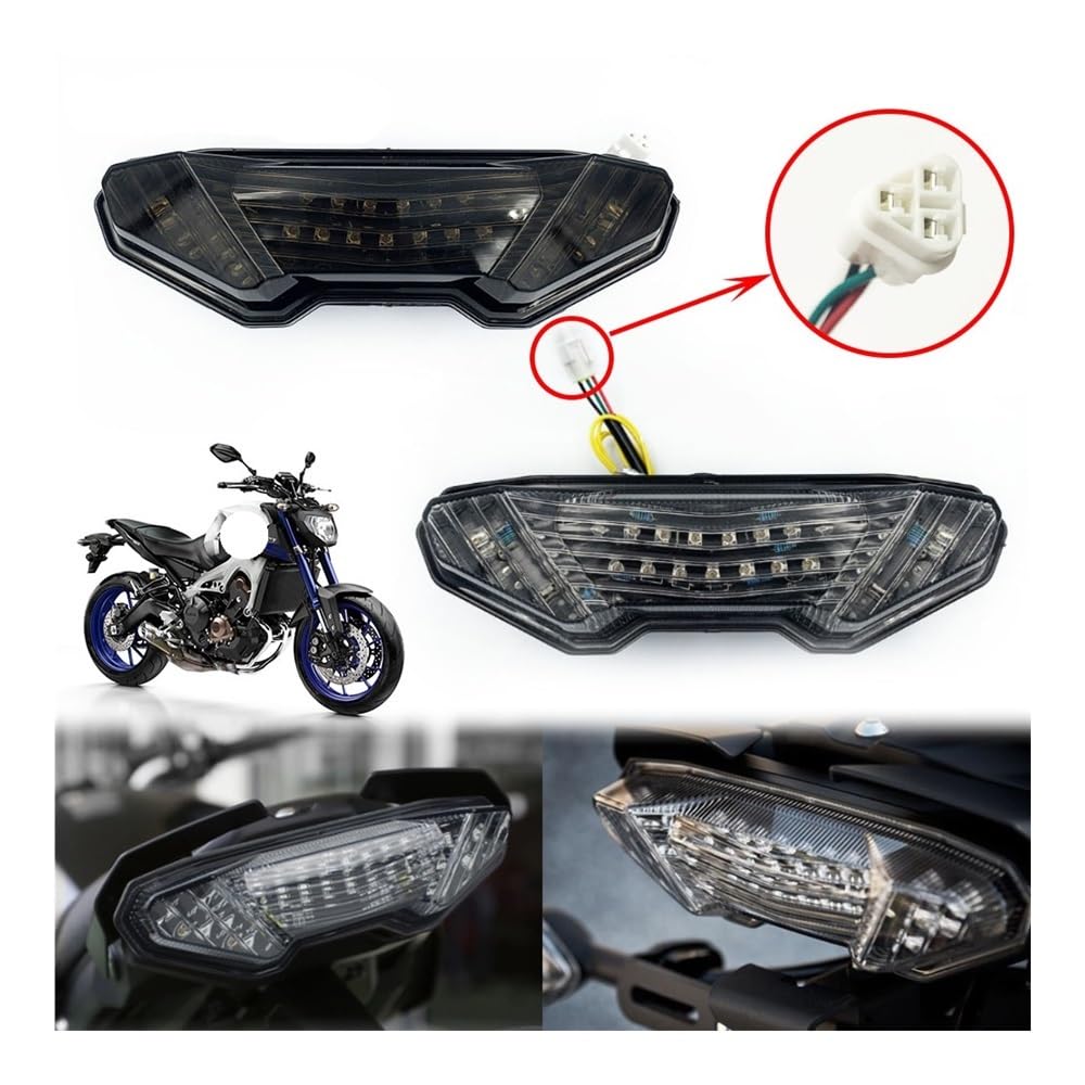 Feu Arrière LED Intégré Clignotant Pour Yamaha MT-10 FZ-10 MT-09 Tracer 900 FJ-09 – Stop & Clignotants Ultra Lumineux