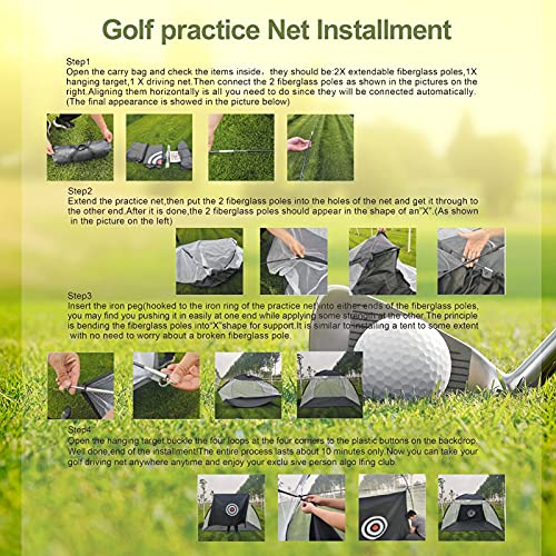 Premkid Golf Practice Net, 10X7Ft Golf Hitting Net With 3 Aim Golf Target, Golf Nets For Backyard Driving, Golf Chipping Nets For Indoor Use, Golf Training Equipment For Indoor And Outdoor #TOP7