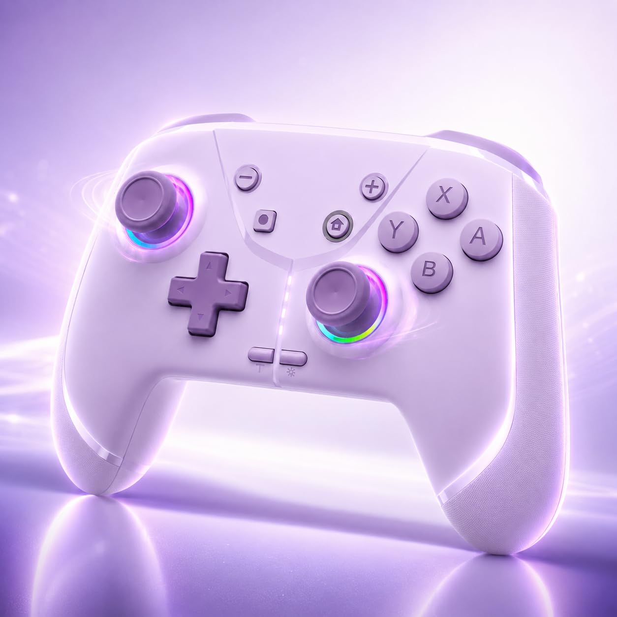 Switch Controller, Wireless Pro Controller for Nintendo Switch 2/Switch/Lite/OLED, Bluetooth controllers Compatible with iPhone/Mac/iPad/iOS/Android/Phone/PC/Steam and TV with Programming/RGB4/Vibration / 3 Turbo Modes/6-Axis/Motion (Purple)