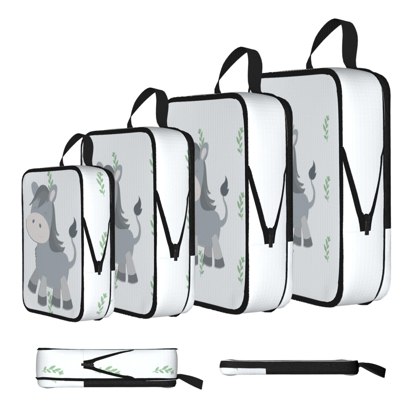 smiling donkey Compression Packing Cubes 4 Piece Set