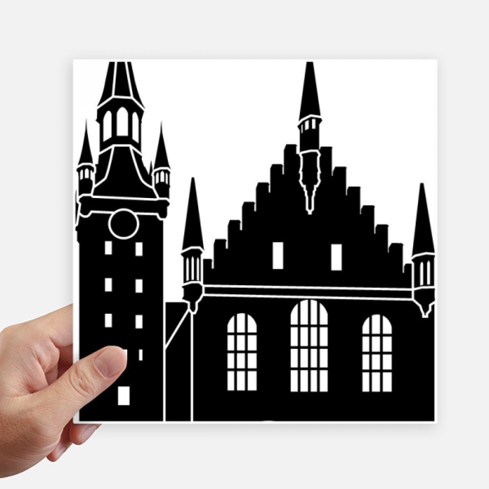 Autocollant Cologne 20cm carré DIYthinker pour mur et PC portable lot de 4