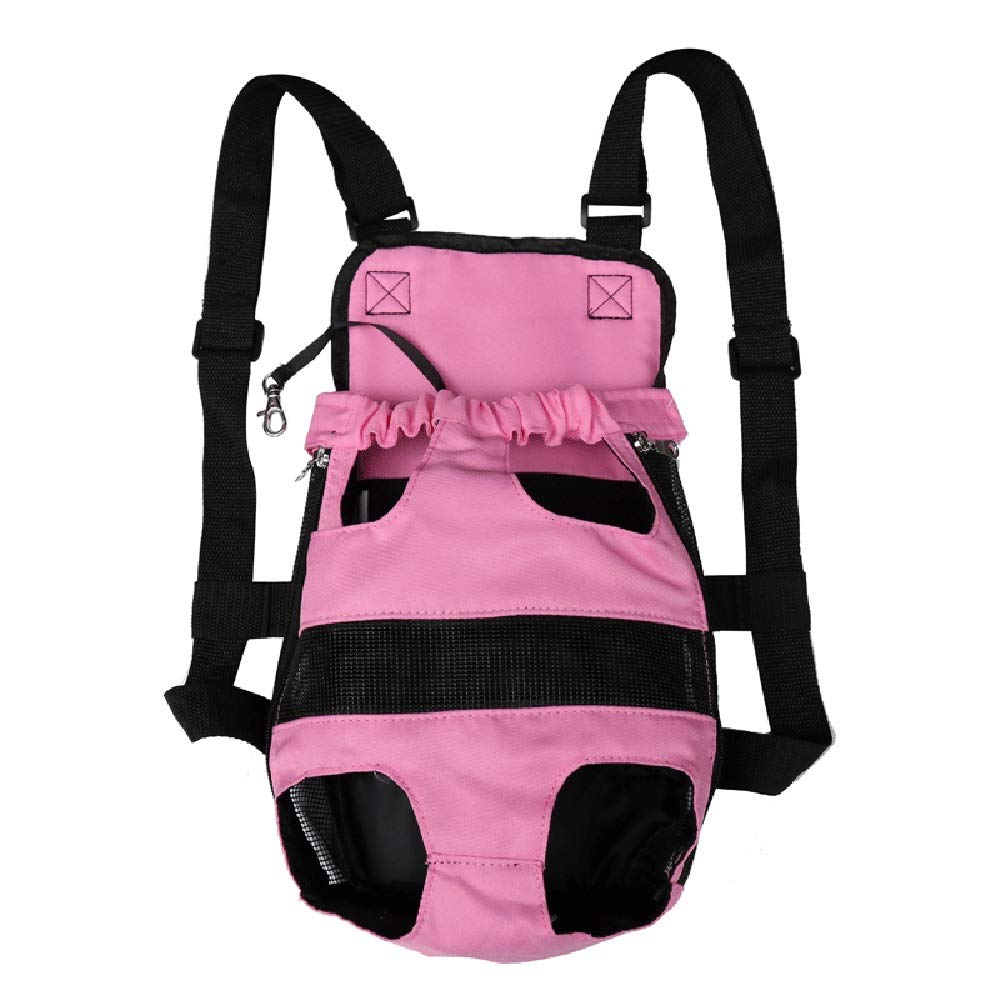 Sac à bandoulière pour chien rose taille M : sac à dos à quatre pattes pour transport confortable