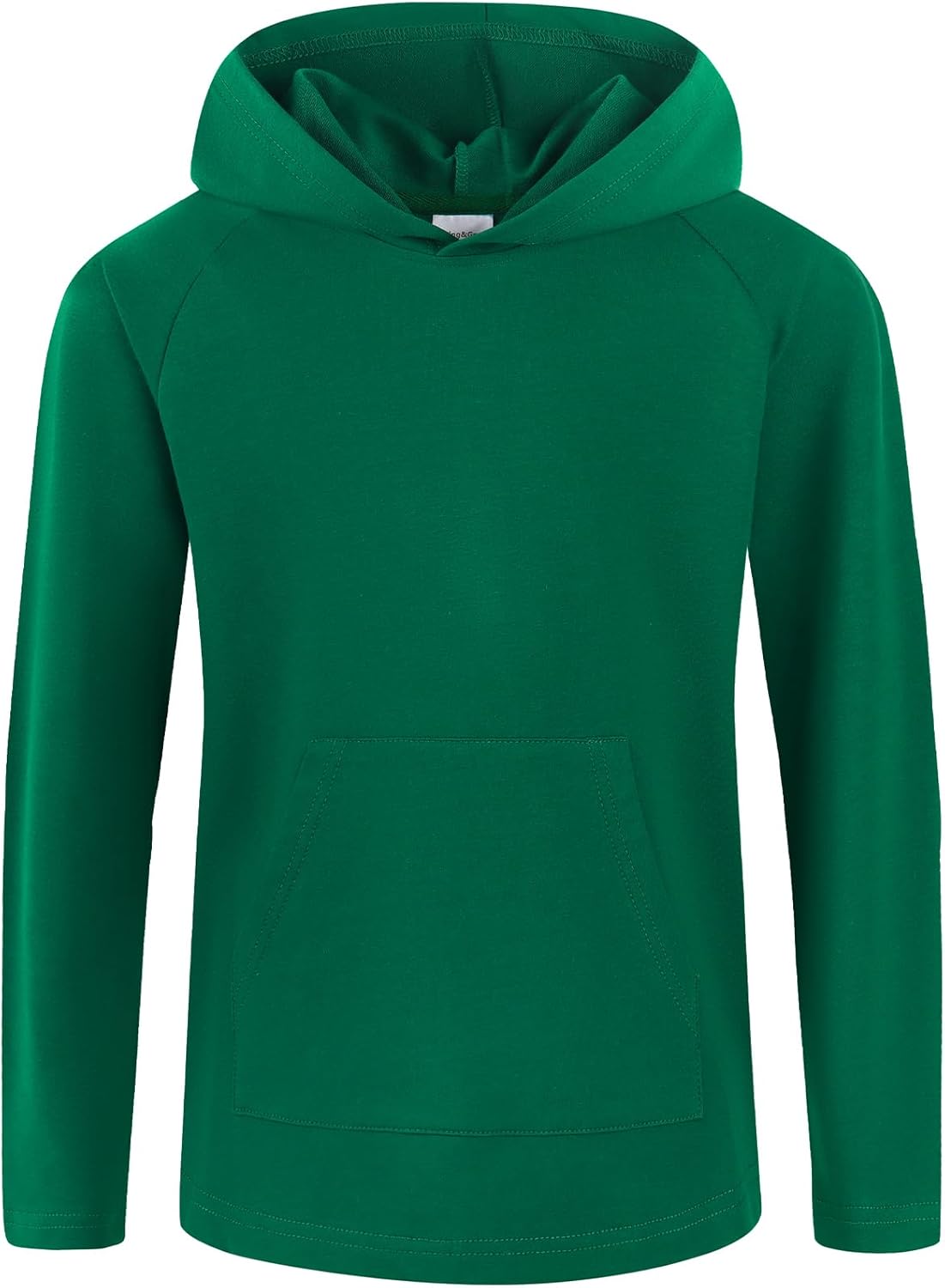 Spring&Gege Boys Light Weight Long Sleeve Hooded T-shirt Casual Solid Pullover Hoodie with Pocket