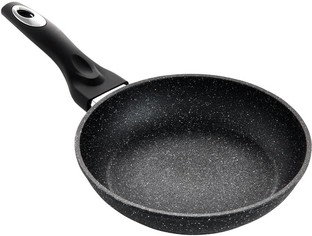 wilko 20cm Aluminium Shot Blast Frying Pan, NonStick Pan for Use with