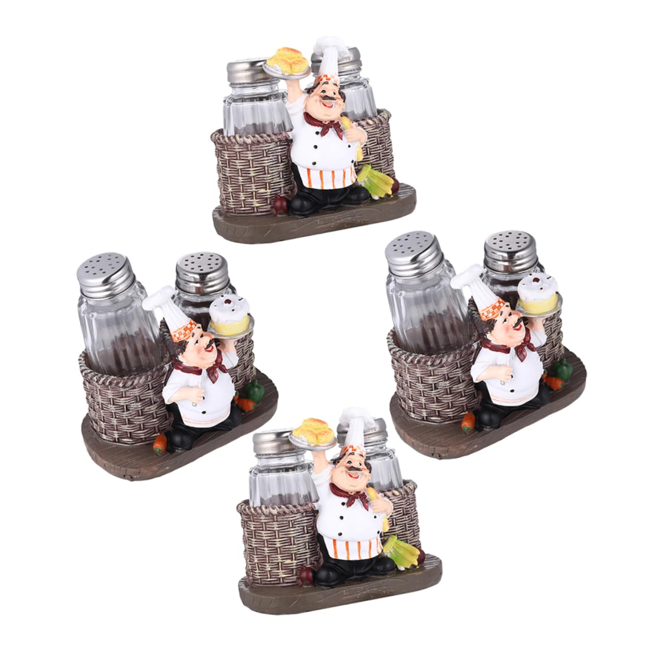 PRETYZOOM 4 Set Organizer Decorativo per Cucina con Contenitori per Condimenti per Appassionati Cucina e Design Unico