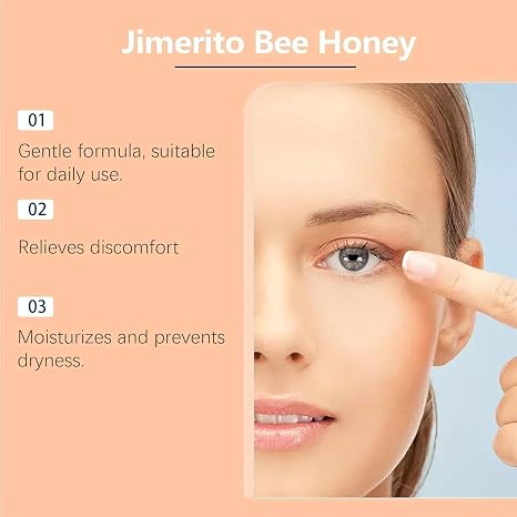 Jimerito Honey For Eye Jimerito Honey Eye Drops Bee Honey Eye Drops Jimerito Bee Honey for Eye Stingless Bee Honey Eye Drops Relieve Eye Fatigue and Dryness (1 Piece)
