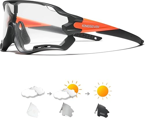 Miniatura 6 de KINGSEVEN Gafas de ciclismo para hombres y mujeres Bicicletas Deportes MTB Road Bike Gafas de sol Fotocromáticas LS-911