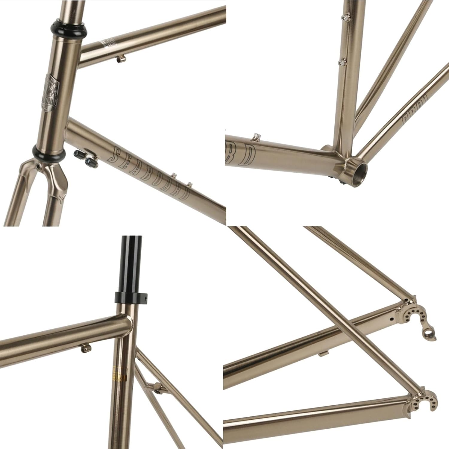 TUJISEK 700C Road Bike Frameset 44cm 47cm 50cm 53cm 56cm Bicycle Frame Chrome-Molybdenum Steel C/Rim Brake Bike Frame F100mm R130mm QR BSA BB68mm(47cm)