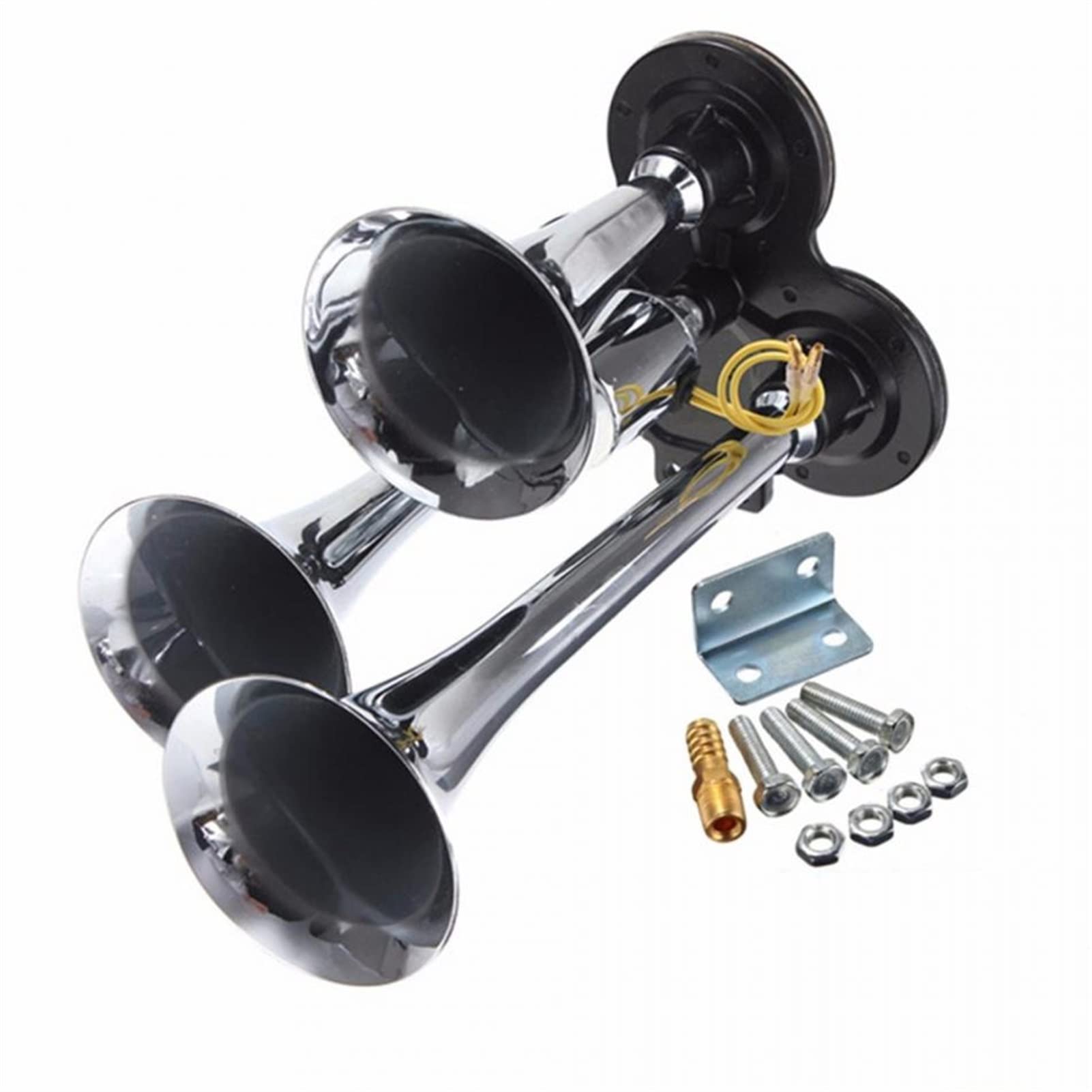 altoparlanti a gas per camion, automobili, navi Tromba d'aria for treno a tripla tromba super rumorosa 12V / 24V 110-135dB for vagone ferroviario for barche Nuovo