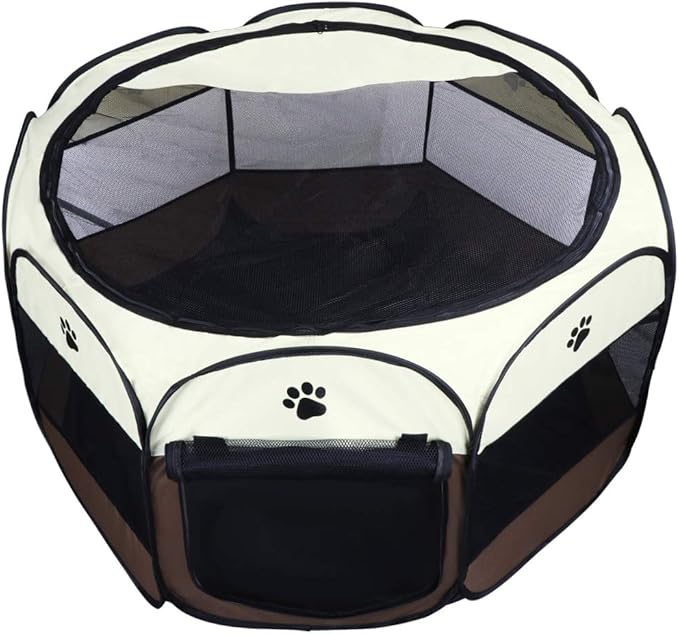 Recinto Per Cani Pieghevole PawHut - Grigio, 82x82x60 Cm, Per Interno Ed Esterno Con Porta A Catenaccio - Foto 13