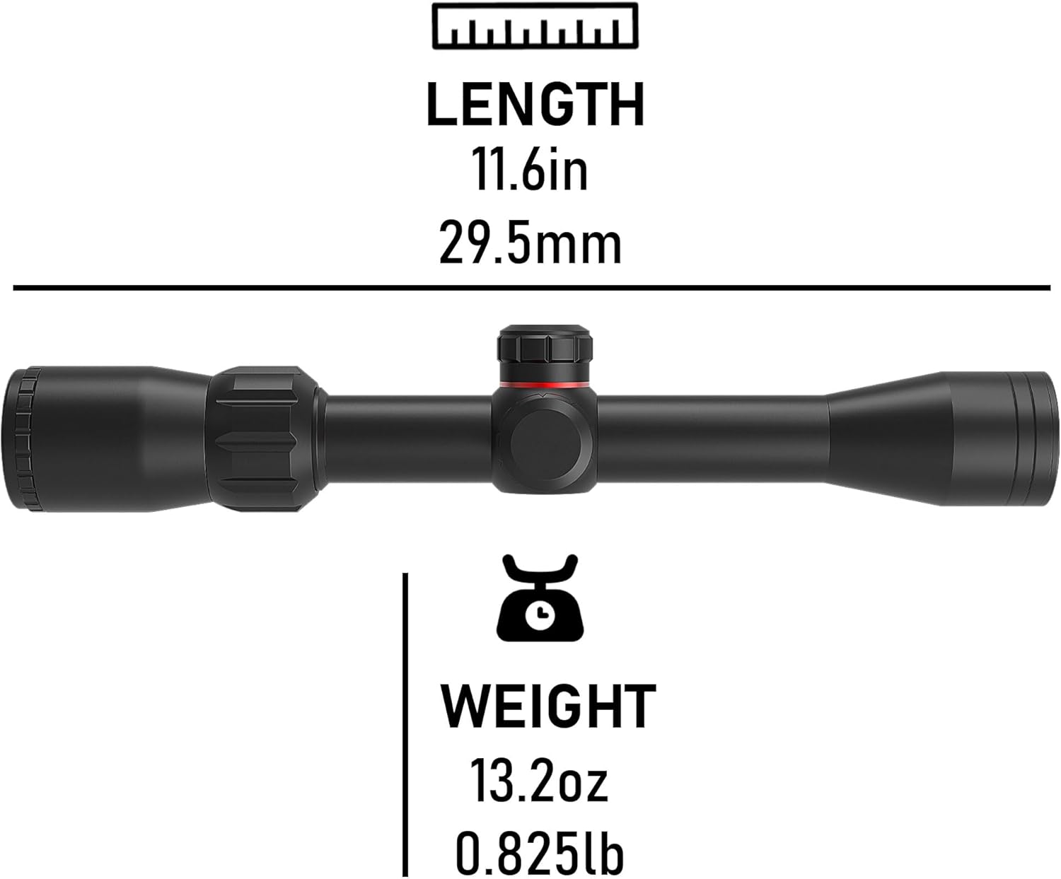 UUQ 3-9x32 Rimfire Rifle Scope - Clear Optics with Upgraded Objective Lens, Waterproof Fogproof, Lightweight Design + 20mm Rail Rings for Hunting