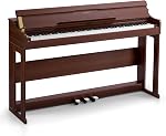 STRICH Digital Piano 88 Keys, Hammer-Action Weighted Keyboard, Full size Electric Piano Keyboard with Furniture Stand, 25Wx2 Speakers, Supports USB-MIDI/Wireless Connect, SDP-300W (Color Walnut Wood)